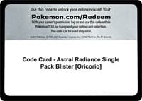 Code Card - SWSH10: Astral Radiance Single Pack Blister [Oricorio] - SWSH10: Astral Radiance - Pokemon card