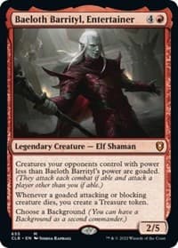 Baeloth Barrityl, Entertainer - Commander Legends: Battle for Baldur's Gate - Magic: The Gathering card