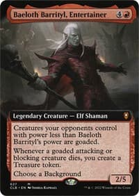 Baeloth Barrityl, Entertainer (Extended Art) - Commander Legends: Battle for Baldur's Gate - Magic: The Gathering card