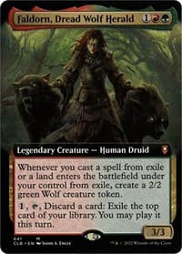 Faldorn, Dread Wolf Herald (Extended Art) - Commander Legends: Battle for Baldur's Gate - Magic: The Gathering card