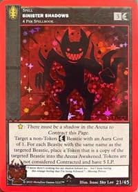 Sinister Shadows (Staff Stamped) - Caster's Cup Promo Cards - MetaZoo card
