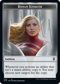 Emblem - Rowan Kenrith // Copy Double-Sided Token - Commander Legends: Battle for Baldur's Gate - Magic: The Gathering card