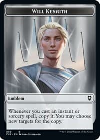 Emblem - Will Kenrith // Copy Double-Sided Token - Commander Legends: Battle for Baldur's Gate - Magic: The Gathering card