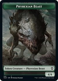 Phyrexian Beast // Wurm Double-Sided Token - Commander Legends: Battle for Baldur's Gate - Magic: The Gathering card