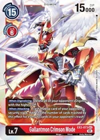 Gallantmon Crimson Mode - Digital Hazard - Digimon Card Game card