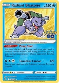 Radiant Blastoise - Pokemon GO - Pokemon card