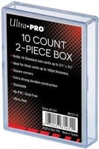 2-Piece 10 Count Clear Card Storage Box - Ultra Pro Deck Boxes - Deck Boxes card
