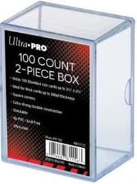 2-Piece 100 Count Clear Card Storage Box - Ultra Pro Deck Boxes - Deck Boxes card