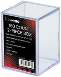 2-Piece 150 Count Clear Card Storage Box - Ultra Pro Deck Boxes - Deck Boxes card