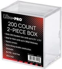 2-Piece 200 Count Clear Card Storage Box - Ultra Pro Deck Boxes - Deck Boxes card