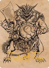 Thrakkus the Butcher Art Card (Gold-Stamped Signature) - Art Series: Commander Legends: Battle for Baldur's Gate - Magic: The Gathering card