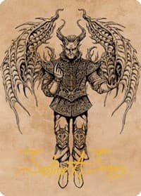 Raphael, Fiendish Savior Art Card (75/81) (Gold-Stamped Signature) - Art Series: Commander Legends: Battle for Baldur's Gate - Magic: The Gathering card