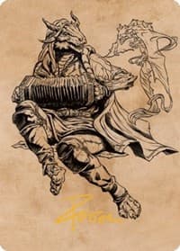 Korlessa, Scale Singer Art Card (Gold-Stamped Signature) - Art Series: Commander Legends: Battle for Baldur's Gate - Magic: The Gathering card