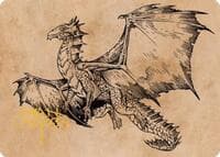 Ancient Bronze Dragon Art Card (58/81) (Gold-Stamped Signature) - Art Series: Commander Legends: Battle for Baldur's Gate - Magic: The Gathering card