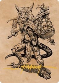 Taunting Kobold Art Card (Gold-Stamped Signature) - Art Series: Commander Legends: Battle for Baldur's Gate - Magic: The Gathering card