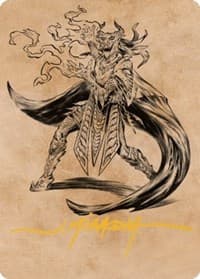 Livaan, Cultist of Tiamat Art Card (Gold-Stamped Signature) - Art Series: Commander Legends: Battle for Baldur's Gate - Magic: The Gathering card