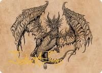 Ganax, Astral Hunter Art Card (Gold-Stamped Signature) - Art Series: Commander Legends: Battle for Baldur's Gate - Magic: The Gathering card