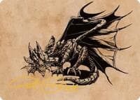 Ancient Copper Dragon Art Card (52/81) (Gold-Stamped Signature) - Art Series: Commander Legends: Battle for Baldur's Gate - Magic: The Gathering card
