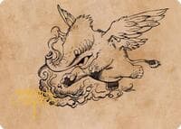 Lulu, Loyal Hollyphant Art Card (Gold-Stamped Signature) - Art Series: Commander Legends: Battle for Baldur's Gate - Magic: The Gathering card