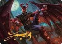 Raphael, Fiendish Savior Art Card (40/81) (Gold-Stamped Signature) - Art Series: Commander Legends: Battle for Baldur's Gate - Magic: The Gathering card
