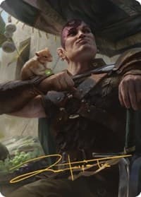 Minsc & Boo, Timeless Heroes Art Card (38/81) (Gold-Stamped Signature) - Art Series: Commander Legends: Battle for Baldur's Gate - Magic: The Gathering card