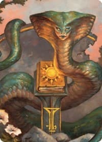 Guardian Naga Art Card (Gold-Stamped Signature) - Art Series: Commander Legends: Battle for Baldur's Gate - Magic: The Gathering card