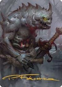 Gray Slaad Art Card (Gold-Stamped Signature) - Art Series: Commander Legends: Battle for Baldur's Gate - Magic: The Gathering card