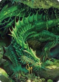 Adult Green Dragon Art Card (Gold-Stamped Signature) - Art Series: Commander Legends: Battle for Baldur's Gate - Magic: The Gathering card