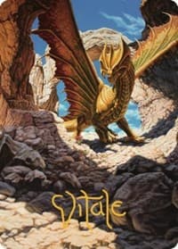 Ancient Brass Dragon Art Card (2/81) (Gold-Stamped Signature) - Art Series: Commander Legends: Battle for Baldur's Gate - Magic: The Gathering card