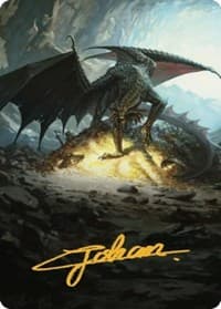 Ancient Copper Dragon Art Card (4/81) (Gold-Stamped Signature) - Art Series: Commander Legends: Battle for Baldur's Gate - Magic: The Gathering card