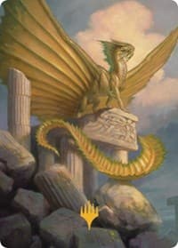 Ancient Gold Dragon Art Card (5/81) (Gold-Stamped) - Art Series: Commander Legends: Battle for Baldur's Gate - Magic: The Gathering card