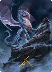 Ancient Silver Dragon Art Card (6/81) (Gold-Stamped Signature) - Art Series: Commander Legends: Battle for Baldur's Gate - Magic: The Gathering card