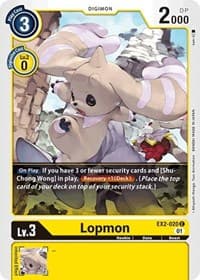 Lopmon - Digital Hazard - Digimon Card Game card