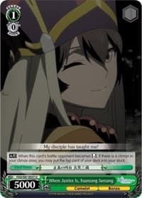 Where Justice Is, Xuanzang Sanzang - Fate/Grand Order THE MOVIE Divine Realm of the Round Table: Camelot - Weiss Schwarz card