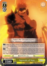 Agravain of Iron - Fate/Grand Order THE MOVIE Divine Realm of the Round Table: Camelot - Weiss Schwarz card