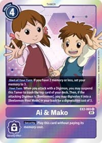Ai & Mako - Digital Hazard - Digimon Card Game card