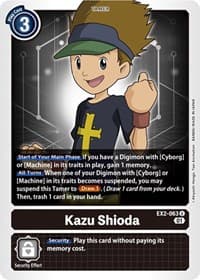 Kazu Shioda - Digital Hazard - Digimon Card Game card