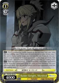 Raider Knight, Mordred - Fate/Grand Order THE MOVIE Divine Realm of the Round Table: Camelot - Weiss Schwarz card