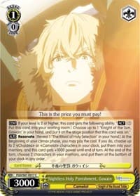 Nightless Holy Punishment, Gawain - Fate/Grand Order THE MOVIE Divine Realm of the Round Table: Camelot - Weiss Schwarz card