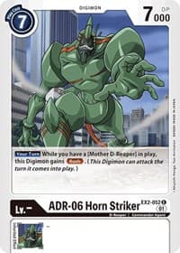 ADR-06 Horn Striker - Digital Hazard - Digimon Card Game card