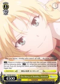 The Mercy of Buddha, Mordred - Fate/Grand Order THE MOVIE Divine Realm of the Round Table: Camelot - Weiss Schwarz card