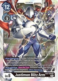 Justimon Blitz Arm - Digital Hazard - Digimon Card Game card