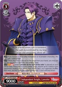 Independent Knight, Lancelot - Fate/Grand Order THE MOVIE Divine Realm of the Round Table: Camelot - Weiss Schwarz card