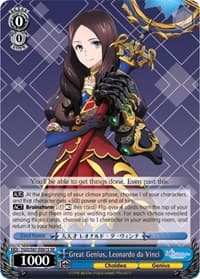 Great Genius, Leonardo da Vinci (SR) - Fate/Grand Order THE MOVIE Divine Realm of the Round Table: Camelot - Weiss Schwarz card