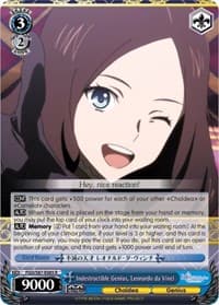 Indestructible Genius, Leonardo da Vinci - Fate/Grand Order THE MOVIE Divine Realm of the Round Table: Camelot - Weiss Schwarz card