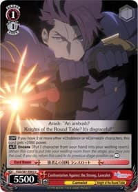 Confrontation Against the Strong, Lancelot - Fate/Grand Order THE MOVIE Divine Realm of the Round Table: Camelot - Weiss Schwarz card