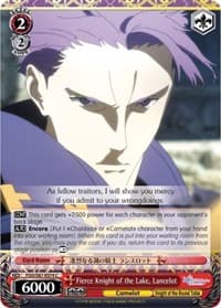 Fierce Knight of the Lake, Lancelot - Fate/Grand Order THE MOVIE Divine Realm of the Round Table: Camelot - Weiss Schwarz card