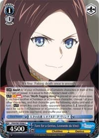 Turn for a Genius, Leonardo da Vinci - Fate/Grand Order THE MOVIE Divine Realm of the Round Table: Camelot - Weiss Schwarz card