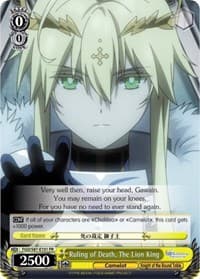 Ruling of Death, The Lion King - Fate/Grand Order THE MOVIE Divine Realm of the Round Table: Camelot - Weiss Schwarz card