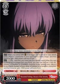 Rewarded Feelings, Hassan of the Serenity (Foil) - Fate/Grand Order THE MOVIE Divine Realm of the Round Table: Camelot - Weiss Schwarz card